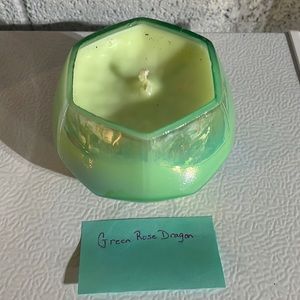 Green Rose Dragon Candle